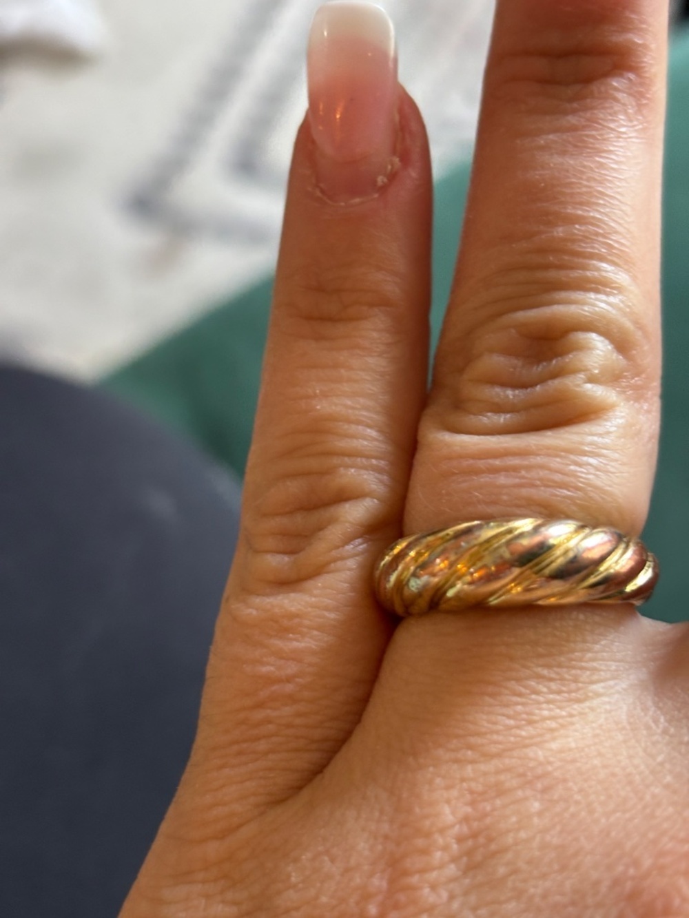 Croissant gold tone ring * accepting offers